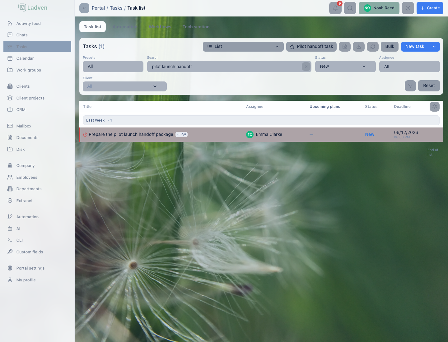 Saved task slices in LadVen OS